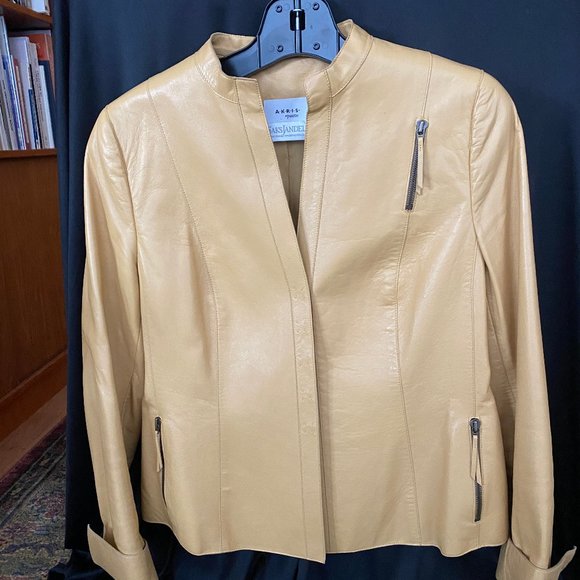 Akris Punto via Saks Jandel Leather jacket, shell, and slacks. - Picture 1 of 16